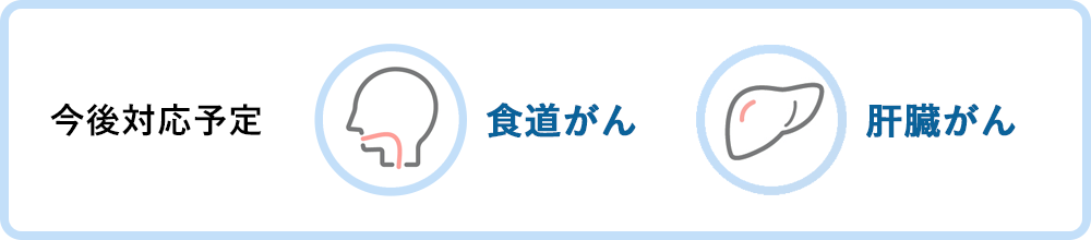 今後対応予定：結腸がん、胃がん